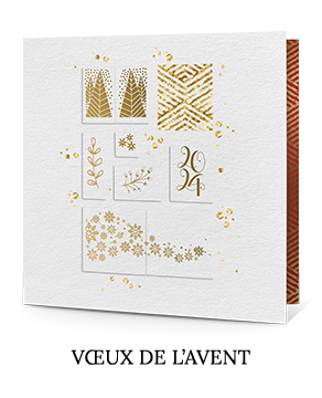 Carte de voeux CALENDRIER AVENT